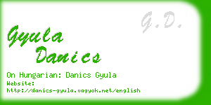 gyula danics business card